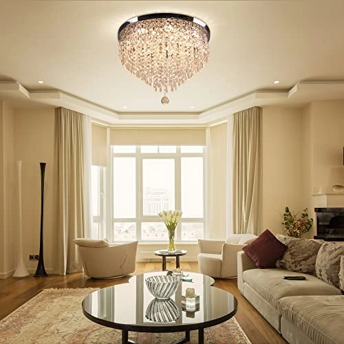 Modern Crystal Chandelier - 3500K non-dimmable
