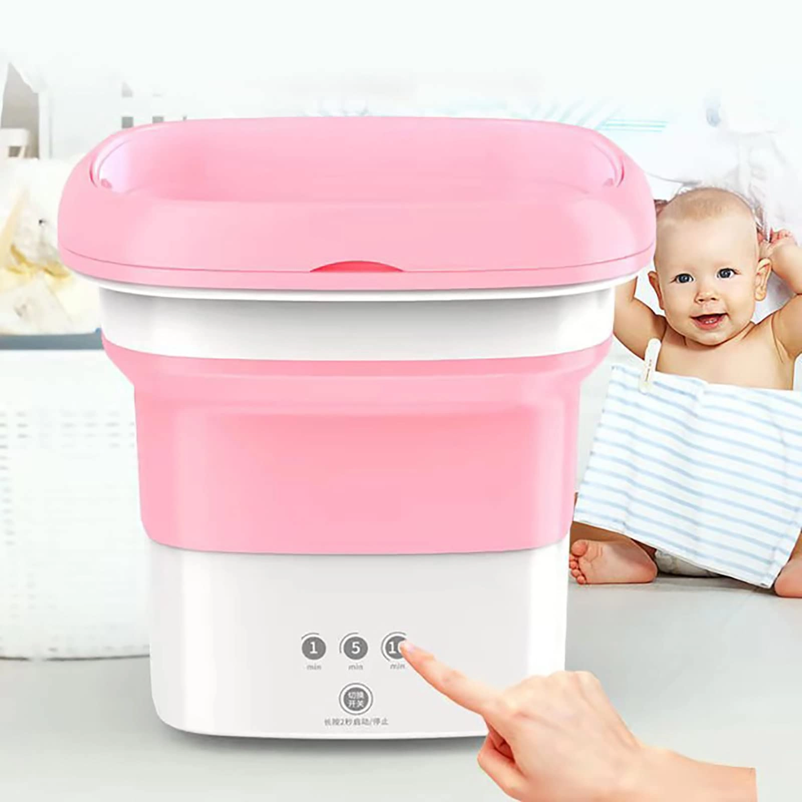 Folding washing machine