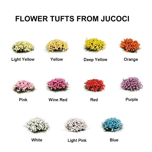 Miniature Flower Tufts - 24 pcs compatible with Warhammer 40K, Warhammer AOS, DND, Scale Model and Fantasy Figurines