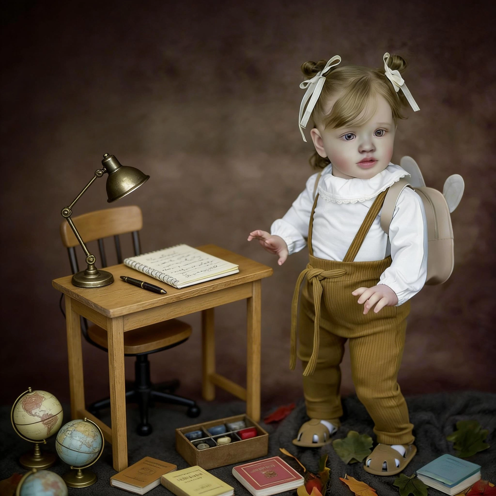 Pippa Reborn Baby Doll - 26 inch Cotton Vinyl Hand-rooted Curly Hair Ages 3+