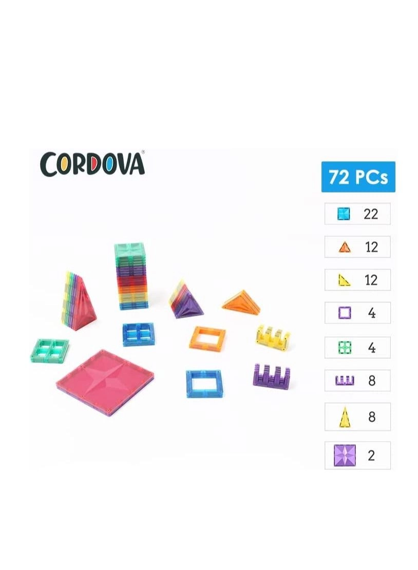 3D Star Magnetic Tiles - 72 pcs