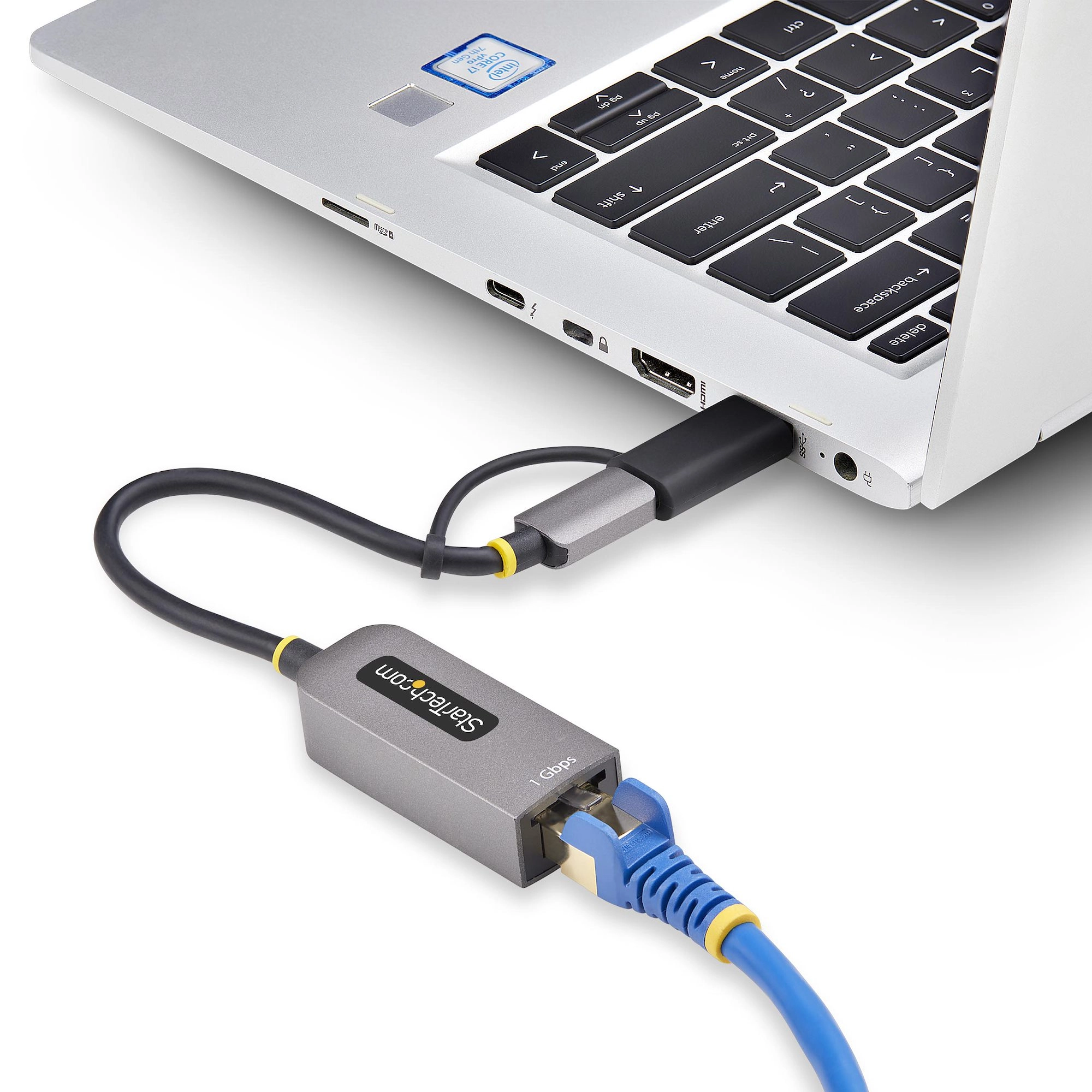 USB C to Dual Port Gigabit Ethernet Adapter - USB C