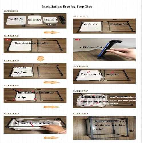 Transparent Acrylic Display Box for LEGO 21350 Shark Sailboat - 2mm thickness