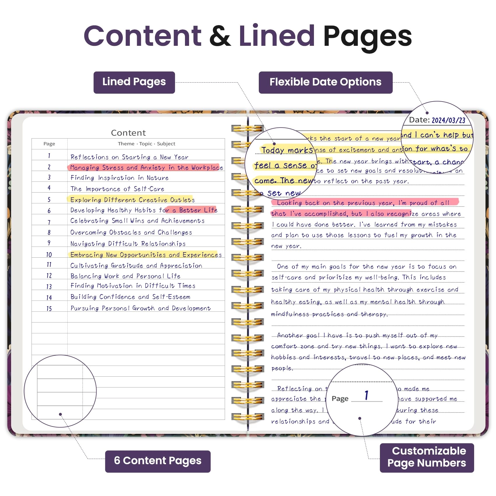 Spiral Notebook B5 Spiral - Lined 300 Pages