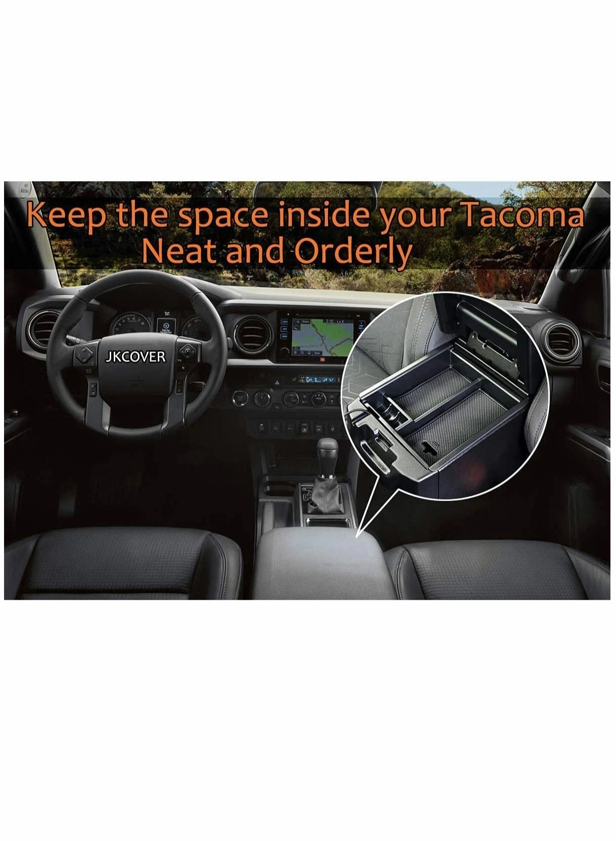 Center Console Accessory Organizer - Toyota Tacoma 2016 2017 2018 2019 2020 2021 2022