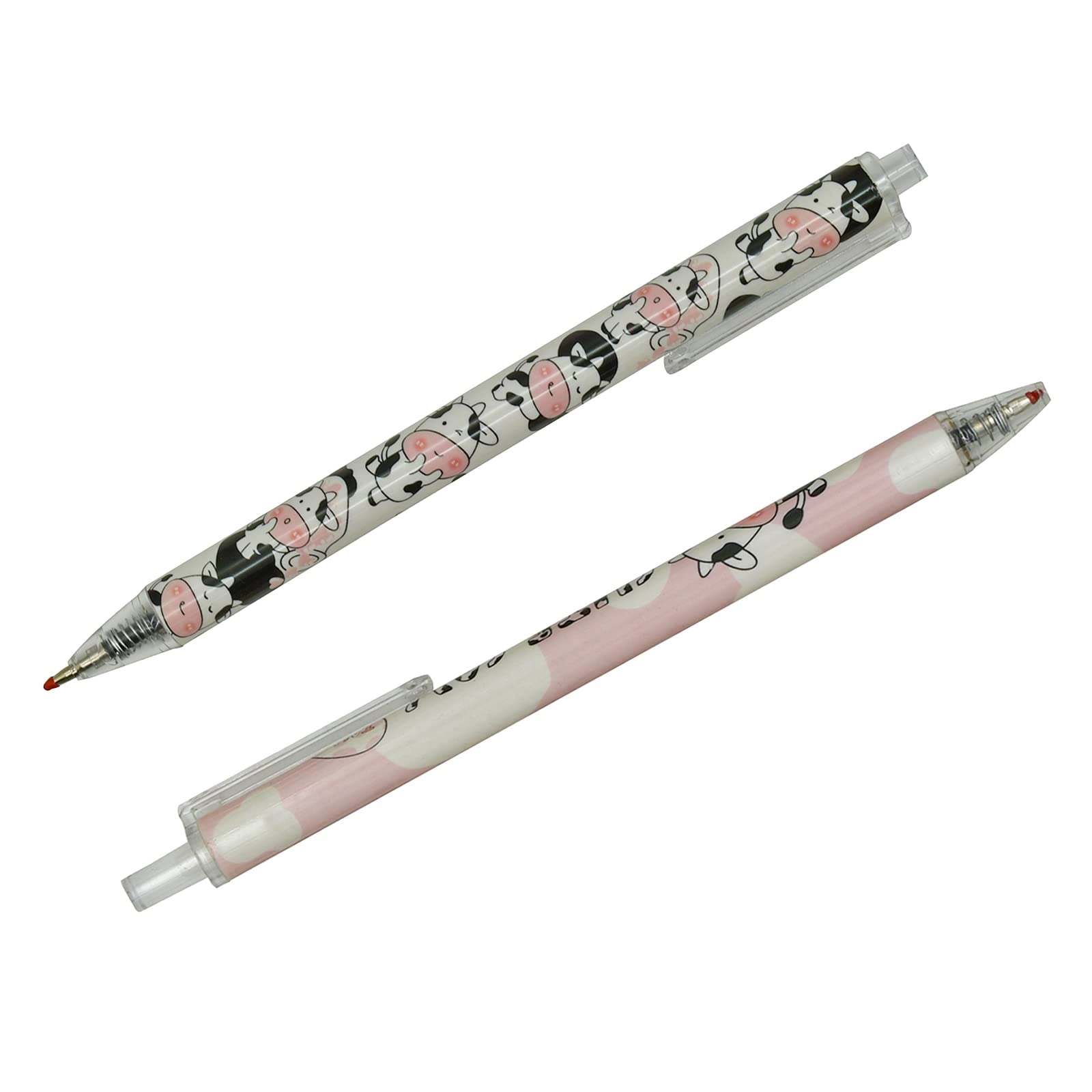 Plush Milk Cow Pom Pom Pen - 4 PCS 0.5 mm