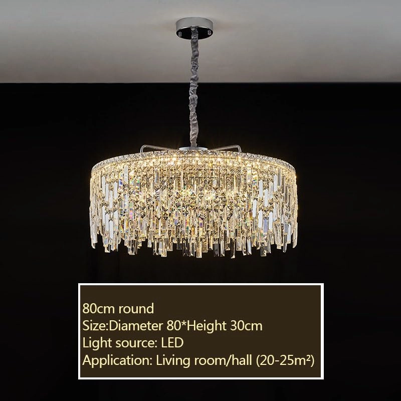 Crystal Chandelier - Golden tricolor light 100*38*30cm