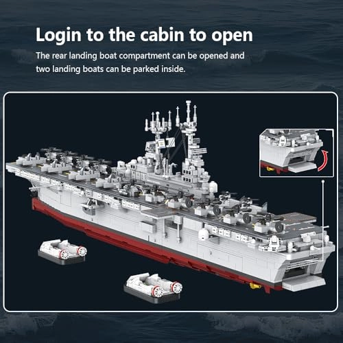 US Navy Wasp-Class Amphibious Assault Ship (M7024) - 1:300 Scale Full-Scale Deck Liftable Hangar