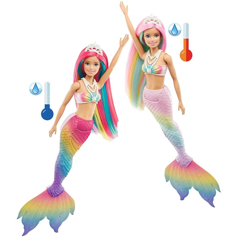 Barbie Dreamtopia Rainbow Magic Mermaid - Rainbow Hair Water-Activated Color Change Ages 3+