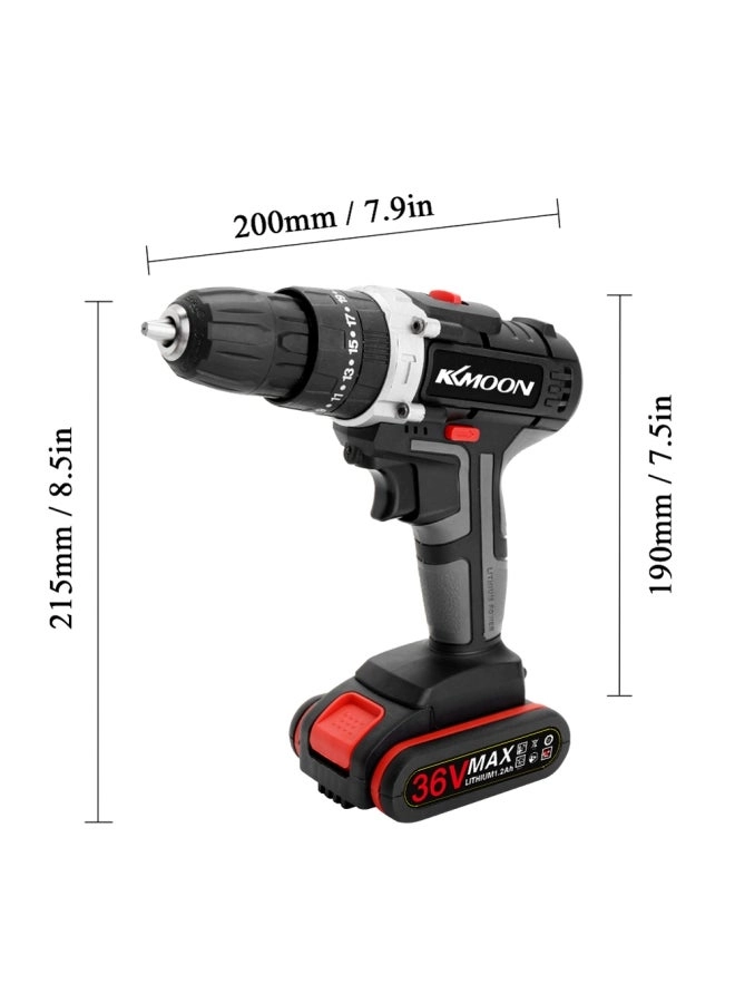 Multifunctional Electric Drill - 36V Black