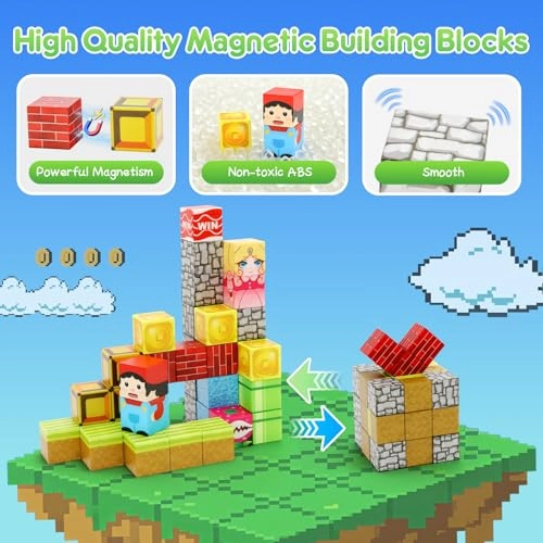 Magnetic Tiles Construction Set - 42 pcs