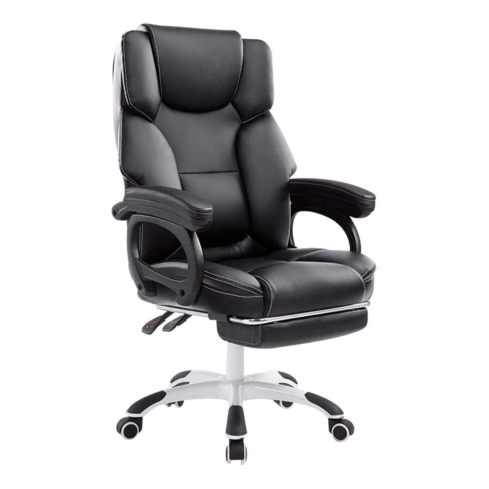 Desk Chair - PU Leather Brown High Back