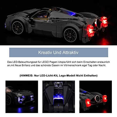 LED Light Set for Pagani Utopia (76915) - Speed Champions 5V