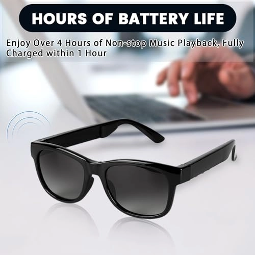 Bone Conduction Glasses - Open-Ear Bluetooth Photochromic