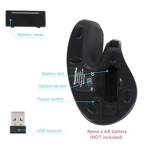 Vertical Ergonomic Mouse - Bluetooth USB
