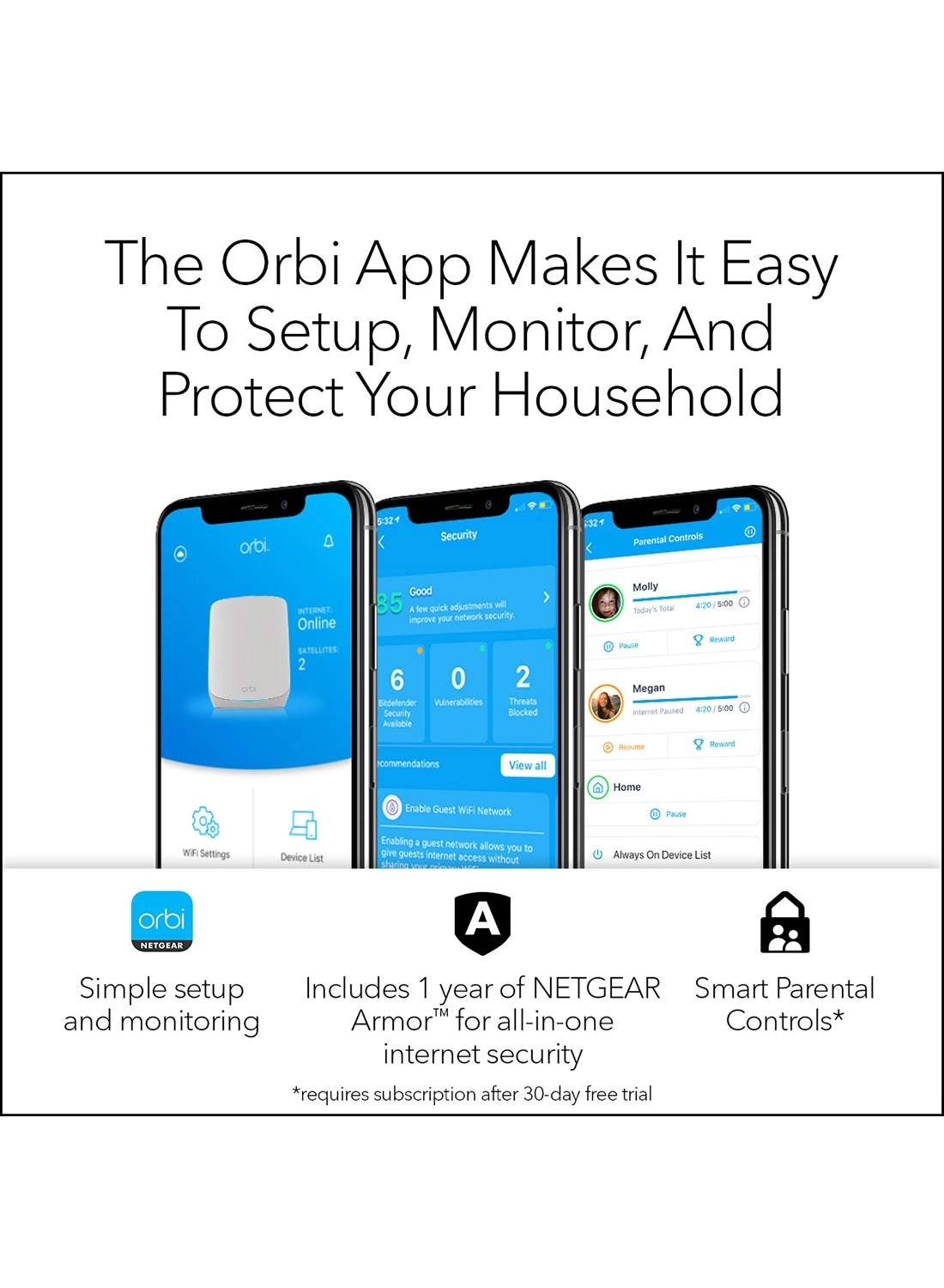Orbi RBK763S - WiFi 6 3 Pack