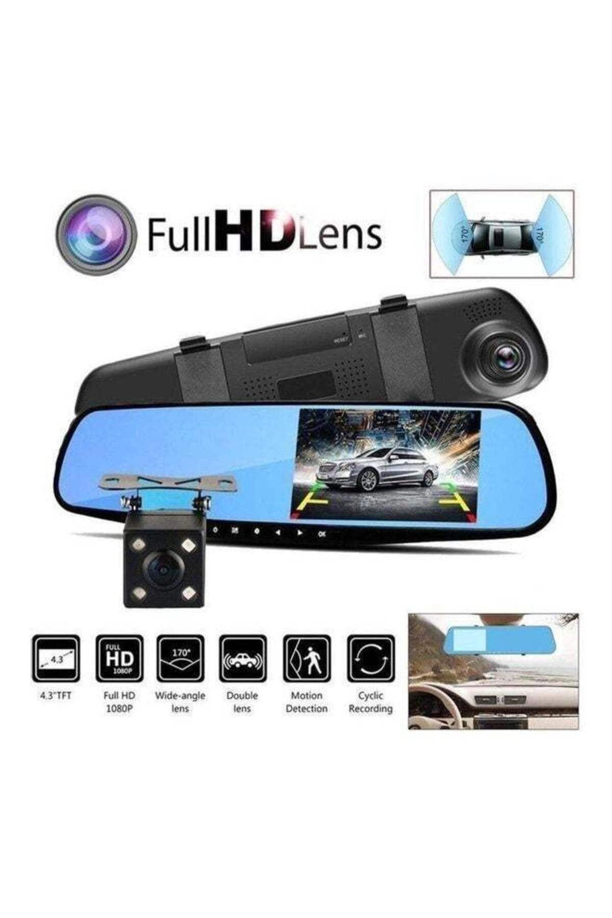 Smartify DVR Mirror Monitor - 1080p 4.3" TFT + Reversing Camera - waterproof 140 a+ lens