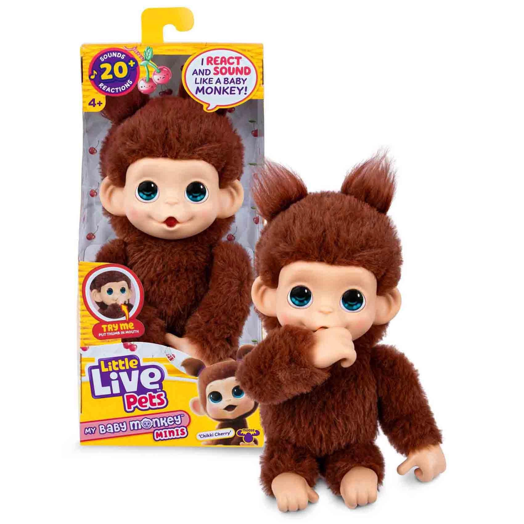 Play and Dream Little Live Pets My Baby Monkey Mini Chikki Cherry - 4 years+