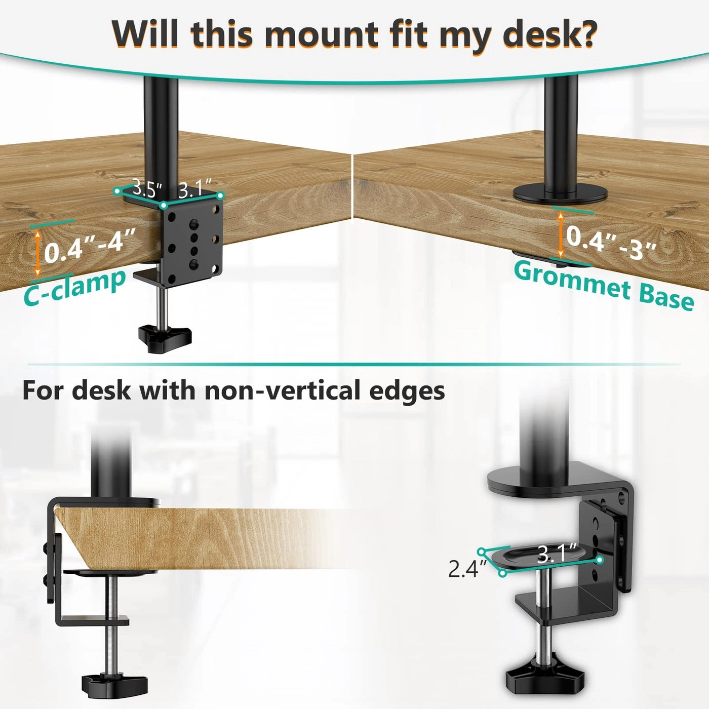 MF001 - Single 32 inch 75 to 100 millimeter