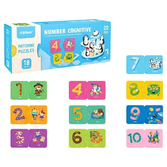 MIDEER Number Cognitive Matching Puzzle - 18 Months