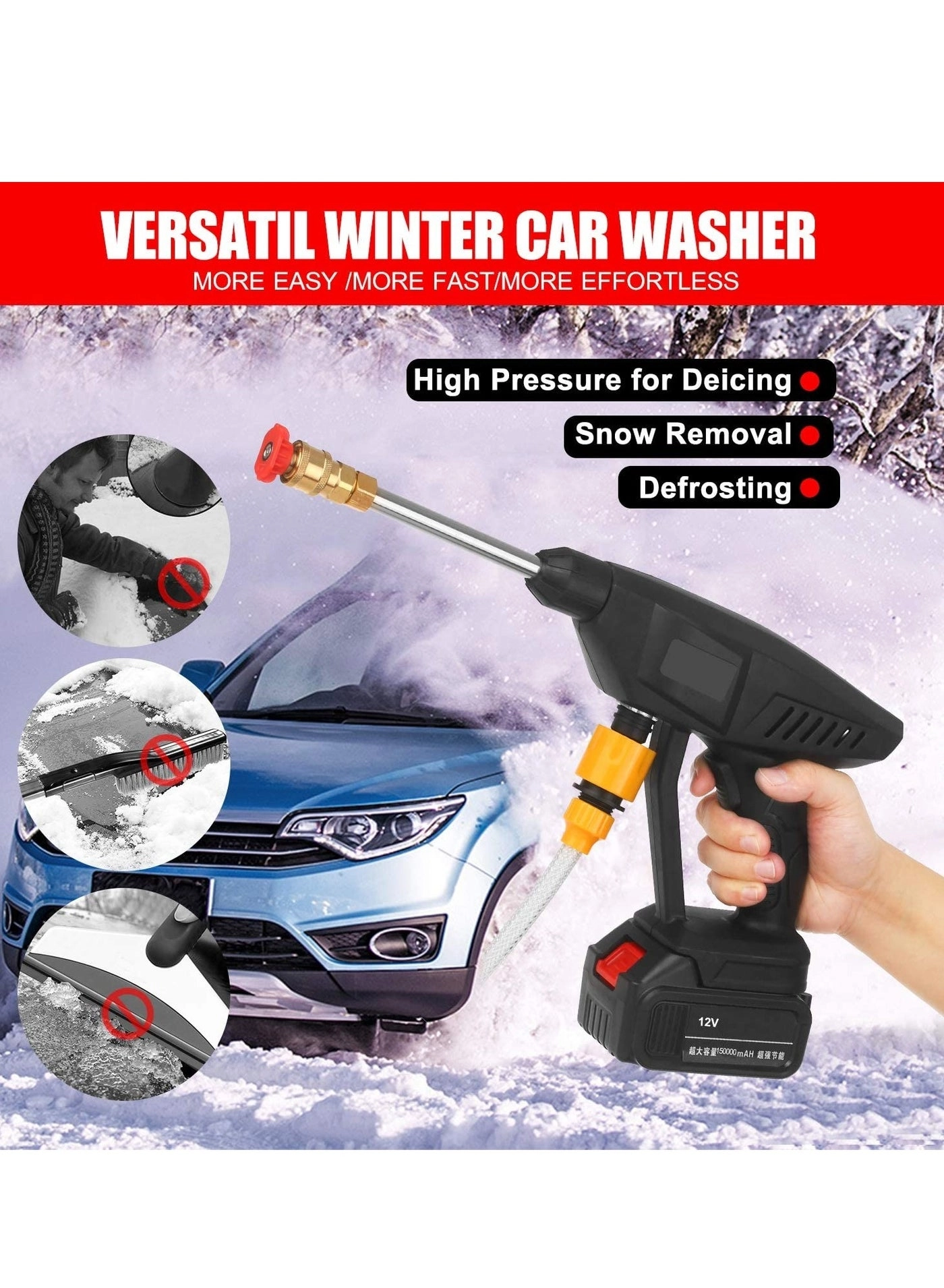 Cordless Portable Washer - 48V 200W 30Bar