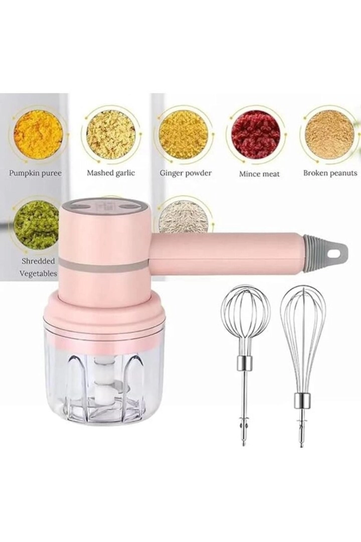 3-in-1 wireless chopper - Rechargeable Pink