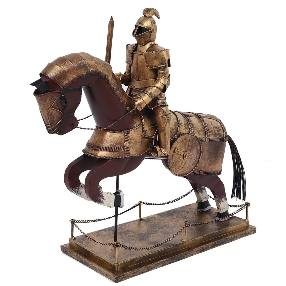 ZEWLT Soldier with Horse Decor Model - Iron
