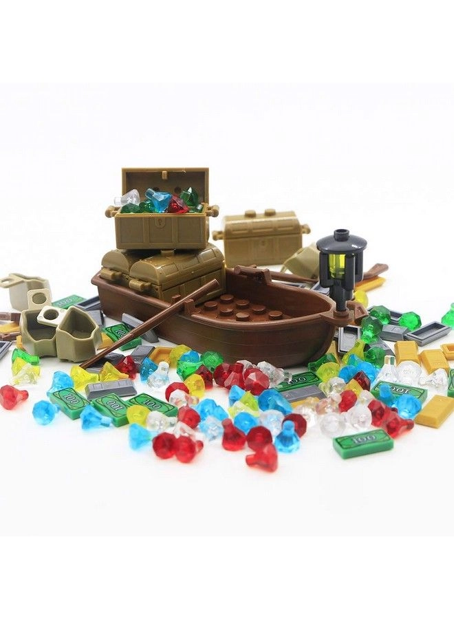 Pirate Accessories Money Treasure Chest - Building Bricks Ship