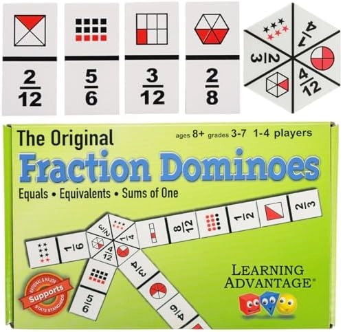 Learning Advantage The Original Fraction Dominoes - 49 pieces