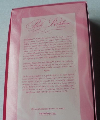 Pink Ribbon Barbie Doll - Plastic Pink Gown Ages 6+