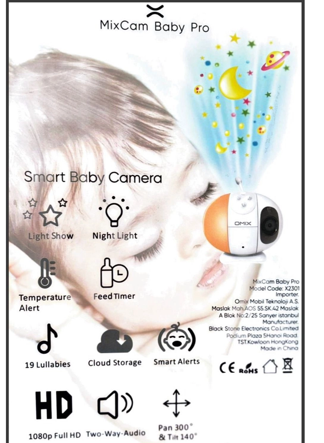 Mix Cam Baby Pro - 1080p HD IR Night vision