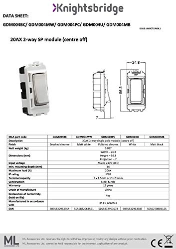 20AX 2-way grid module (centre off)