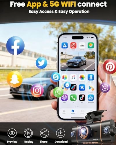 360 Dash Cam - 1080P*4 FHD