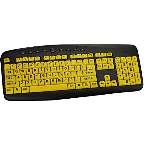 High Visibility Large Print Soft Touch Keyboard - QWERTY Wired