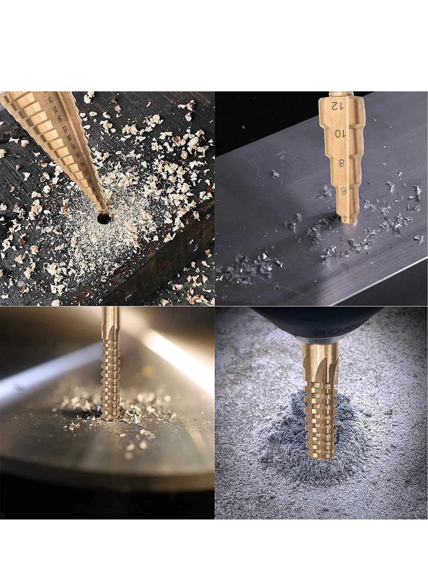 Drill Bit Set - High speed steel 6 Pieces 4-12mm 4-20mm 4-32mm