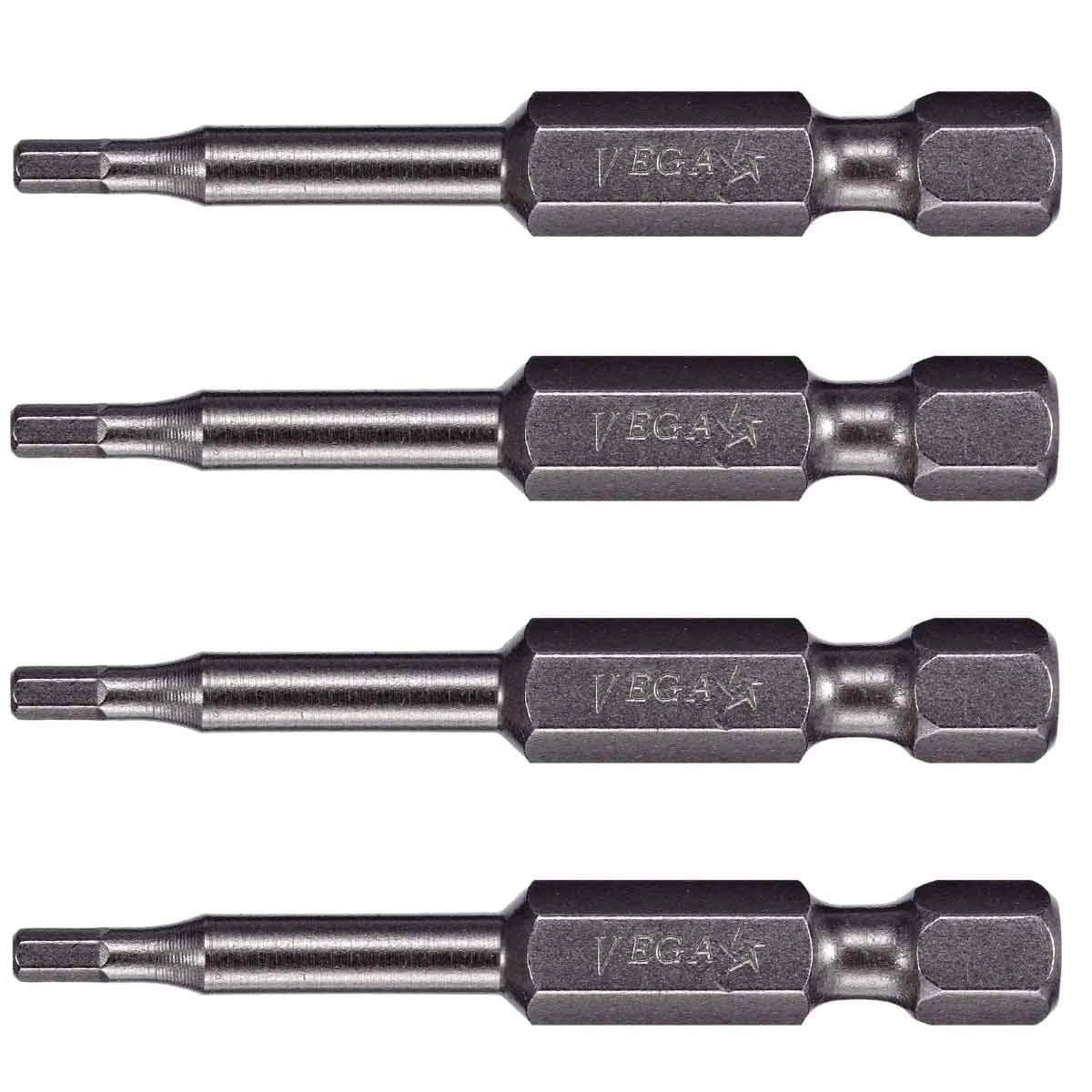 VEGA Industries Hex Power Bits - 4 piece(s) 25 millimeter