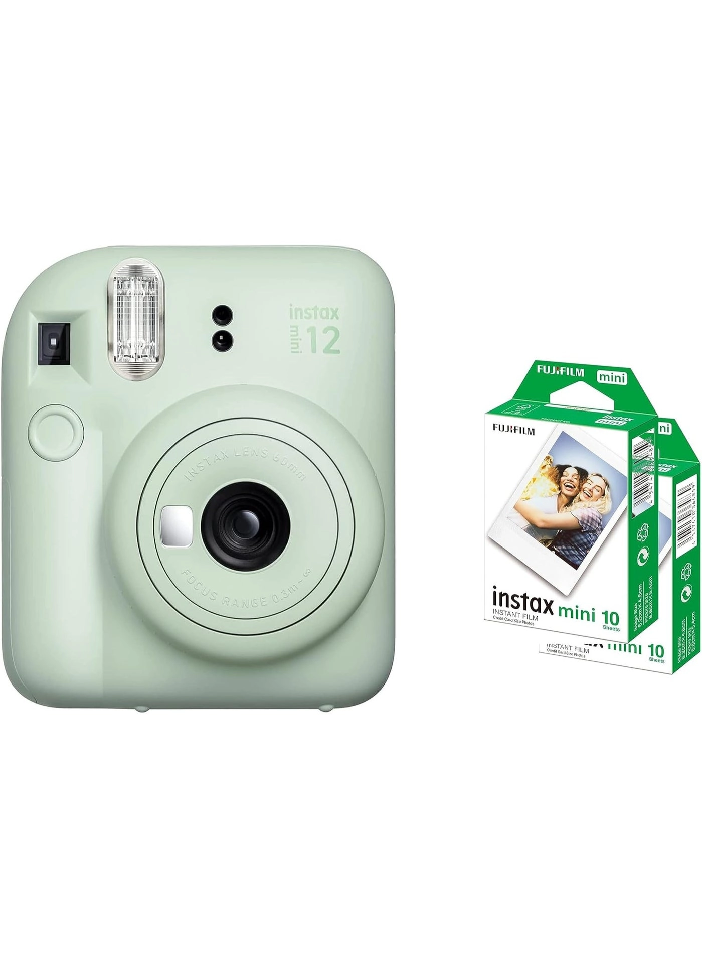 Instax Mini 12 - 20 Sheet Mint Green Pack