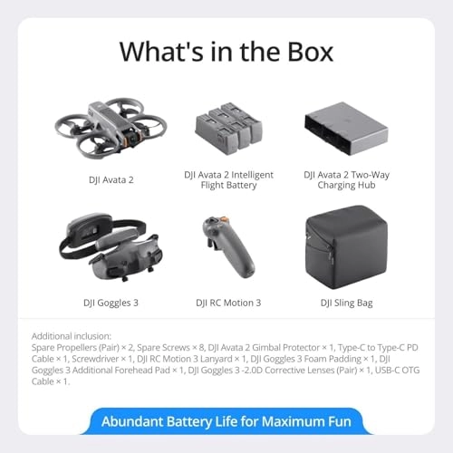 Avata 2 4K/60fps Fly More Combo (Single Battery)