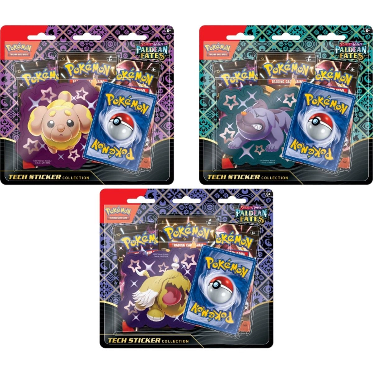 Pokémon Paldean Fates Tech Sticker Collection + Paldean Fates booster pack + Foil promo card + Code card - 1 Piece