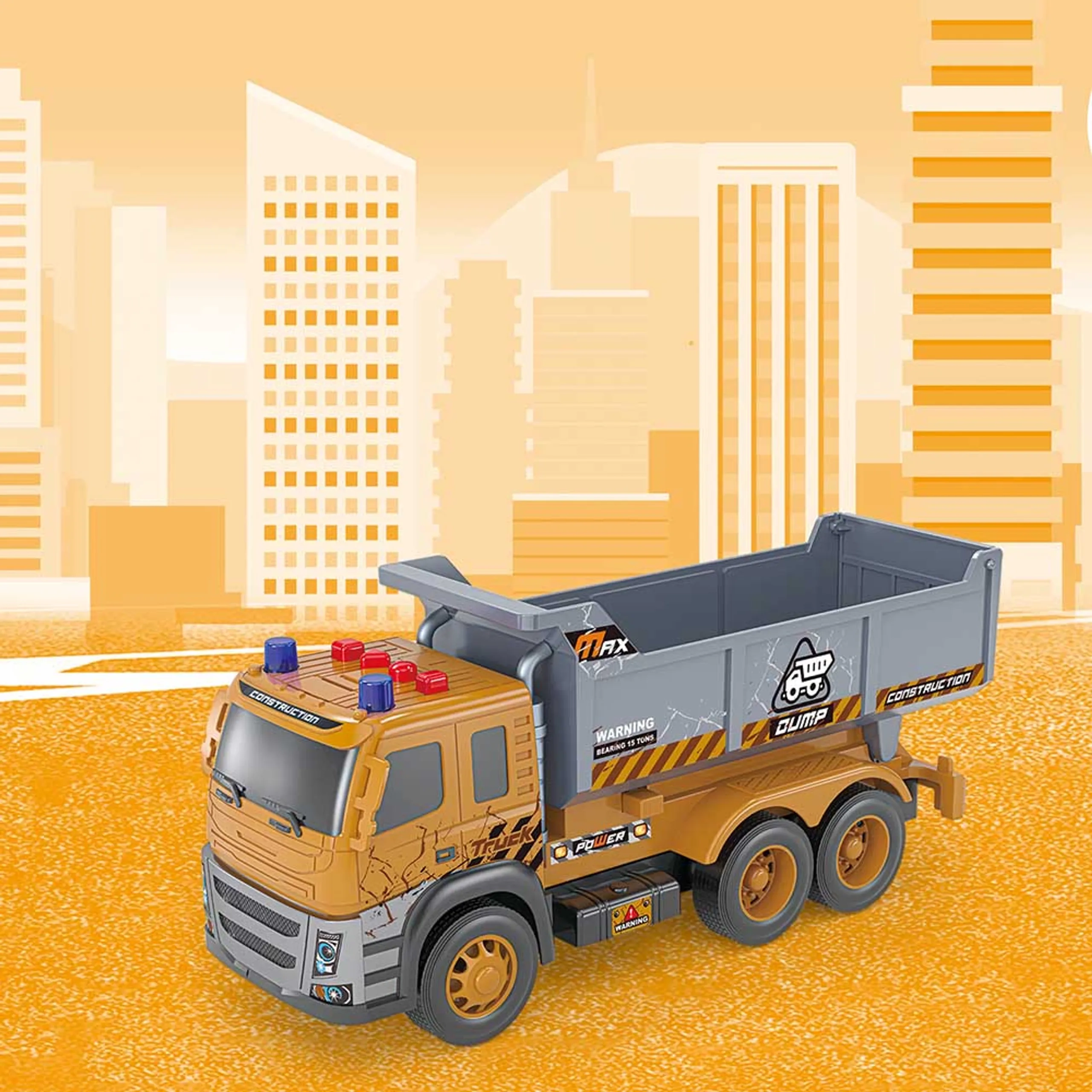 Inertial Engineering Dumping Truck - Included 3*AG13 Cell Battery Suitable for 3 years & above