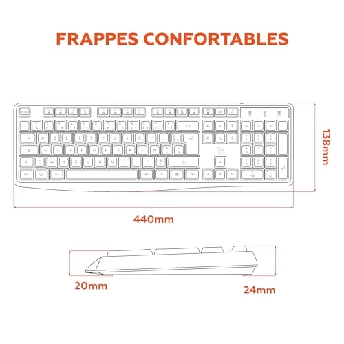 Deluxe Wireless Keyboard - FR Wired/Wireless