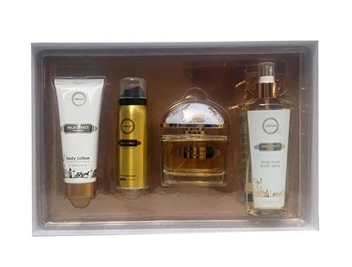 High Street Eau De Parfum + High Street Moisturizing Body Lotion + High Street Fragrance Body Spray + High Street Perfume Body Spray - Eau de Parfum 4 Pieces