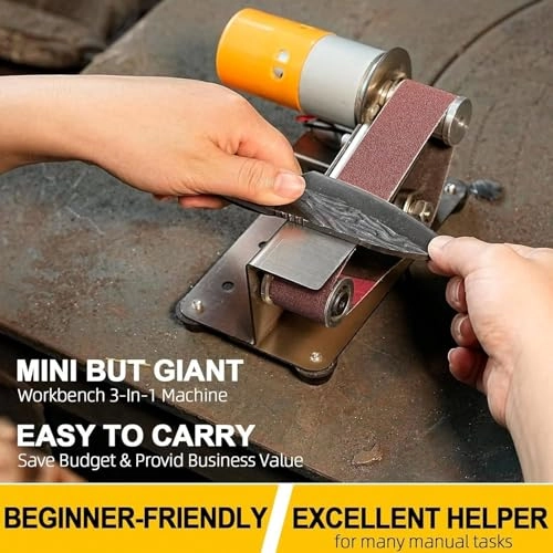 Mini Belt Sander - 7-Speed 4000-9000 RPM 304 Stainless Steel