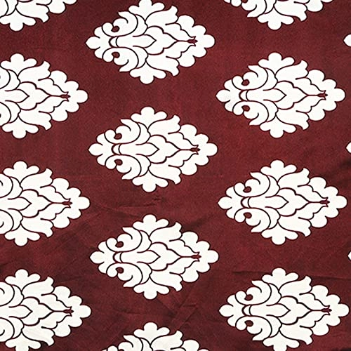 Microwave-Oven Top Cover - Polyester 3-Layered 4 Pockets Maroon