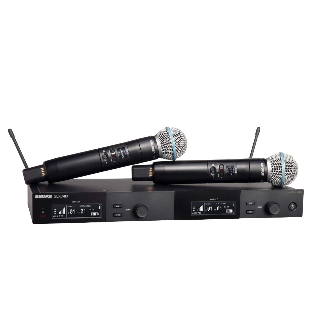 Shure SLXD24D/SM58 - 2 G58 Band (470-514 MHz)