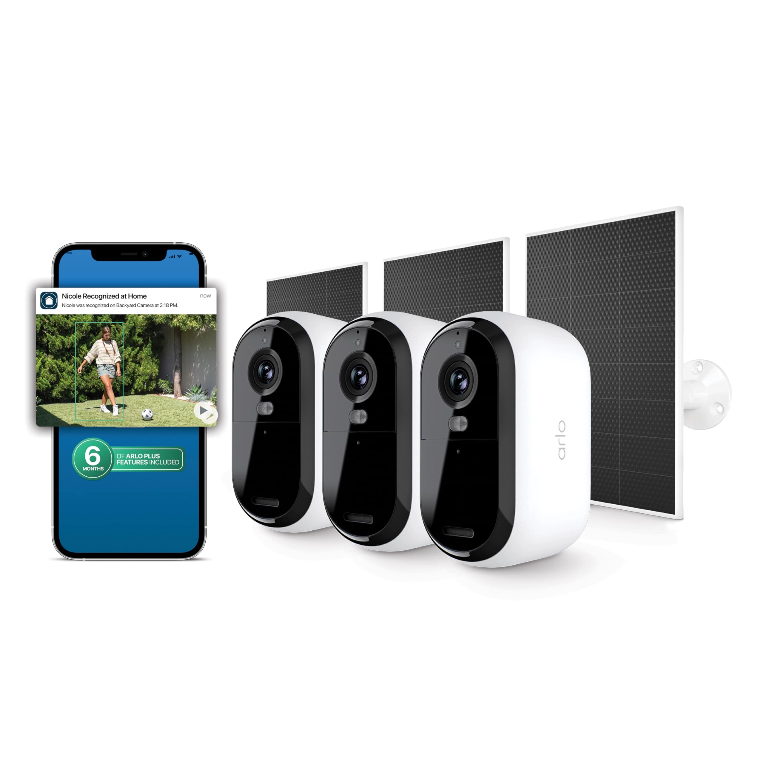 Essential Security Camera 2K + Solar Panels + Secure Plus Plan