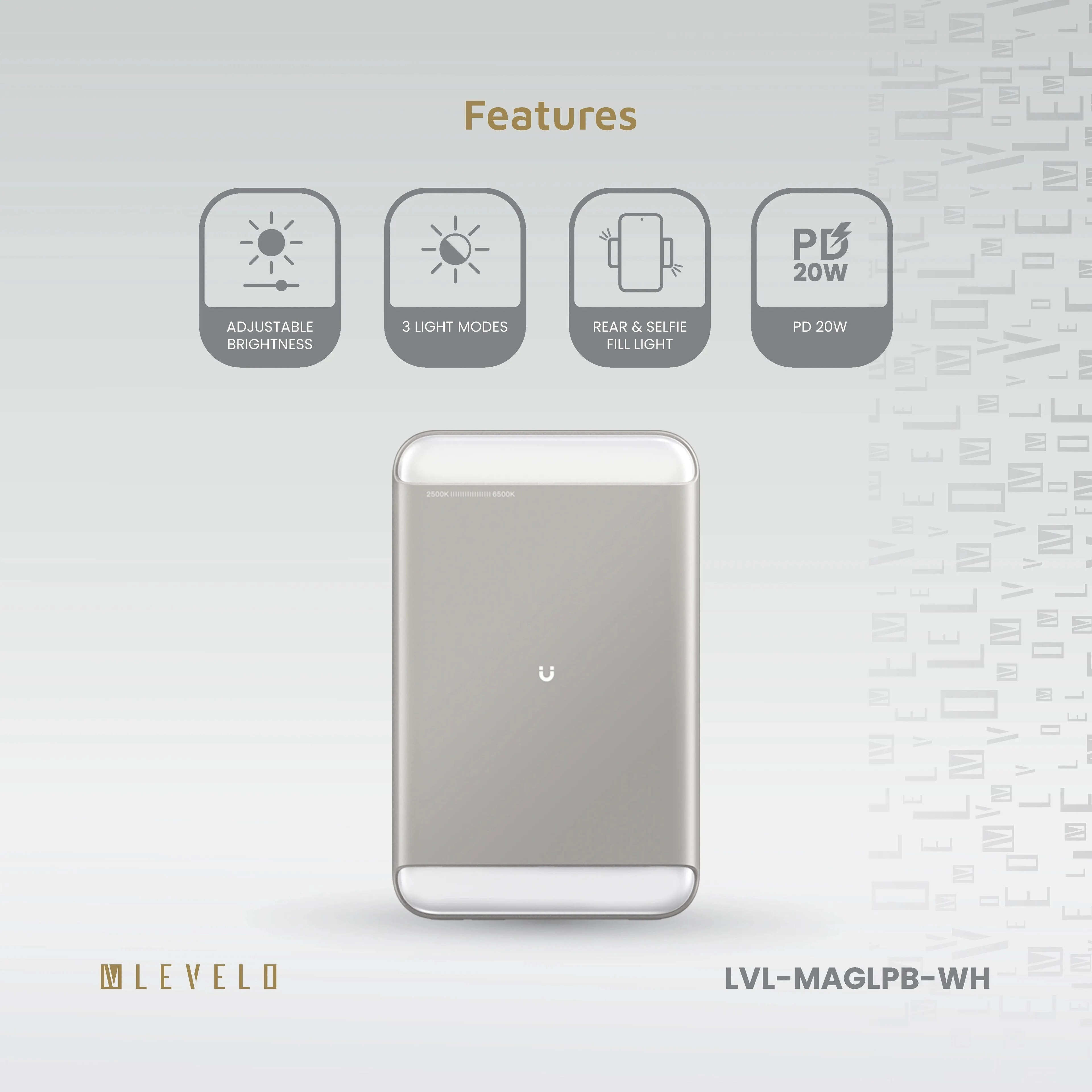 MagLight - 8000mAh 20W Wireless charging