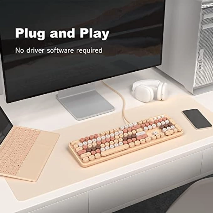 Ergonomic Wireless Rechargeable Bluetooth Keyboard - Wired/Wireless