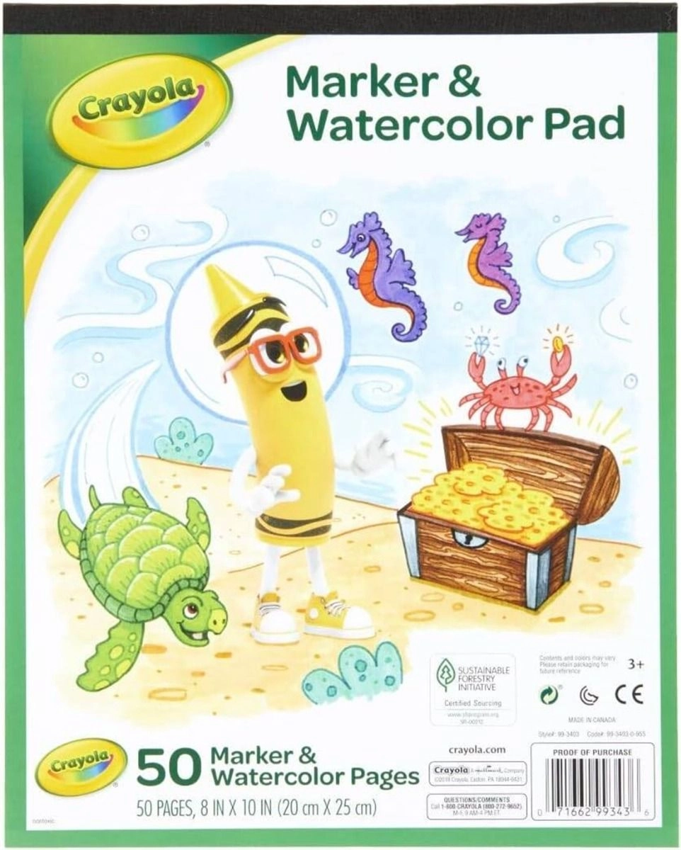 Crayola Marker & Watercolor Pad - White