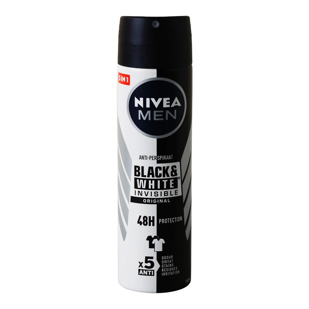 Black And White Invisible Original Antiperspirant - 150ml x 3